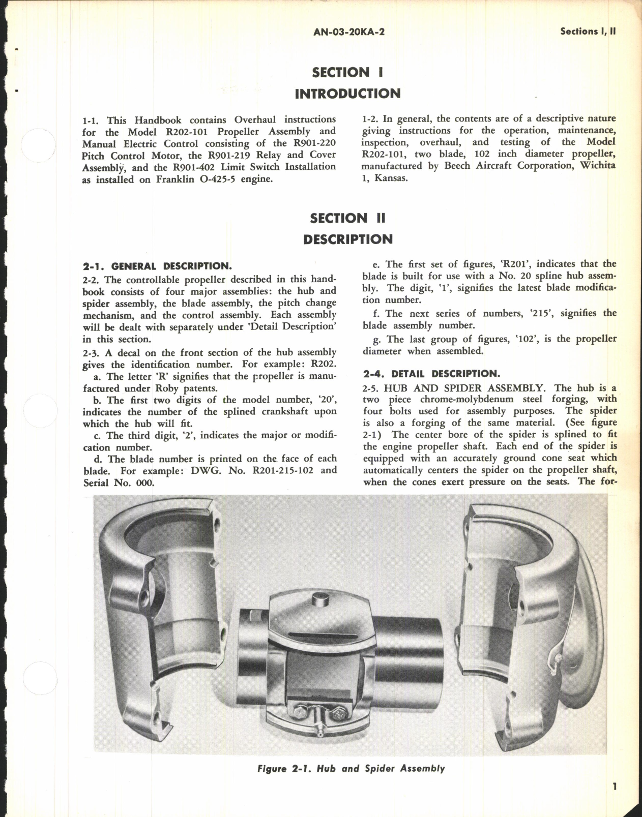 Sample page 5 from AirCorps Library document: Overhaul Instructions for Model R202-101 Manual Control Propeller