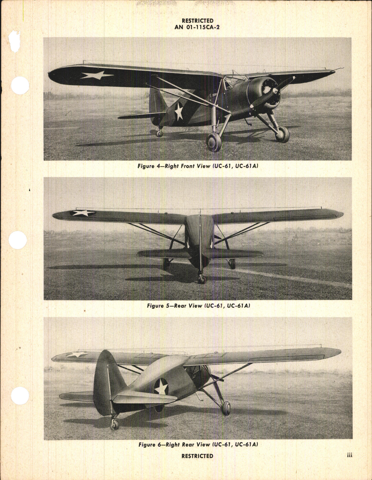 Sample page 5 from AirCorps Library document: Erection and Maintenance Instructions for UC-61, UC-61A, UC-61K, GK-1