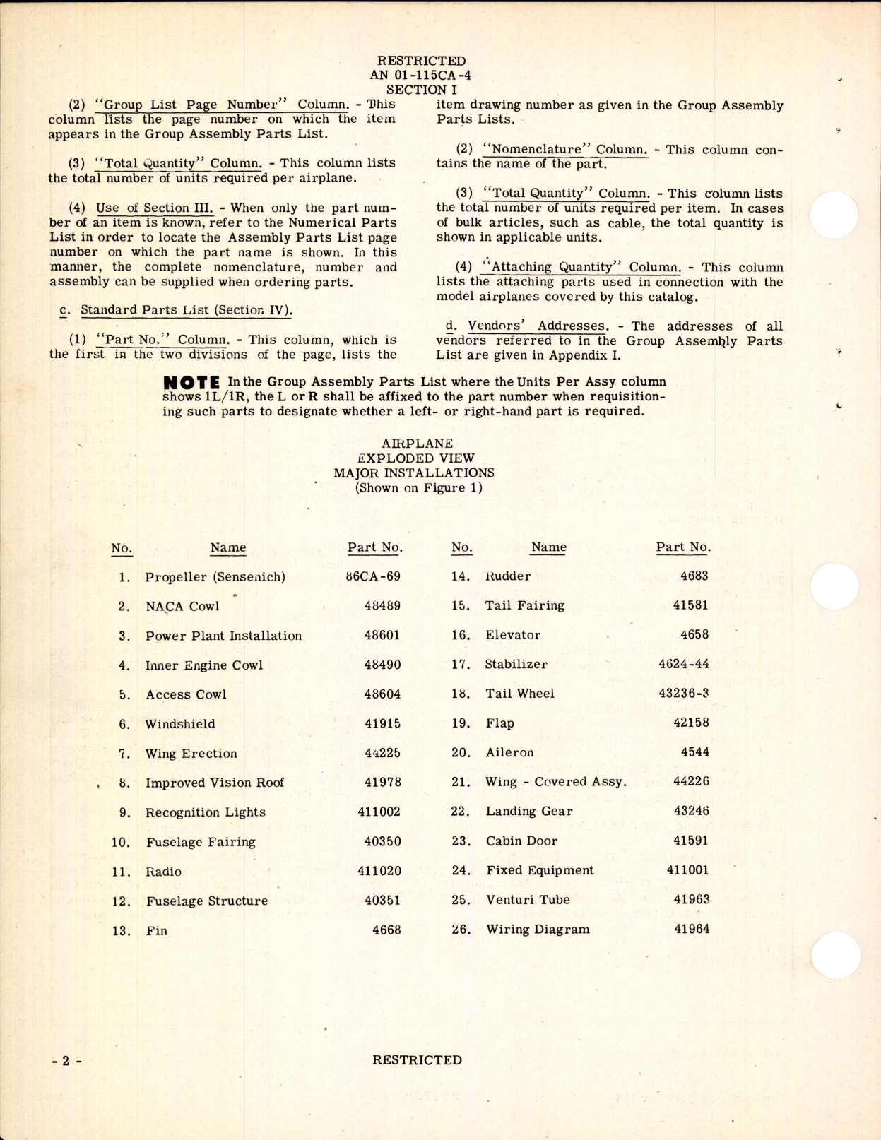 Sample page 6 from AirCorps Library document: Airplane Parts catalog for UC-61A, and UC-61K