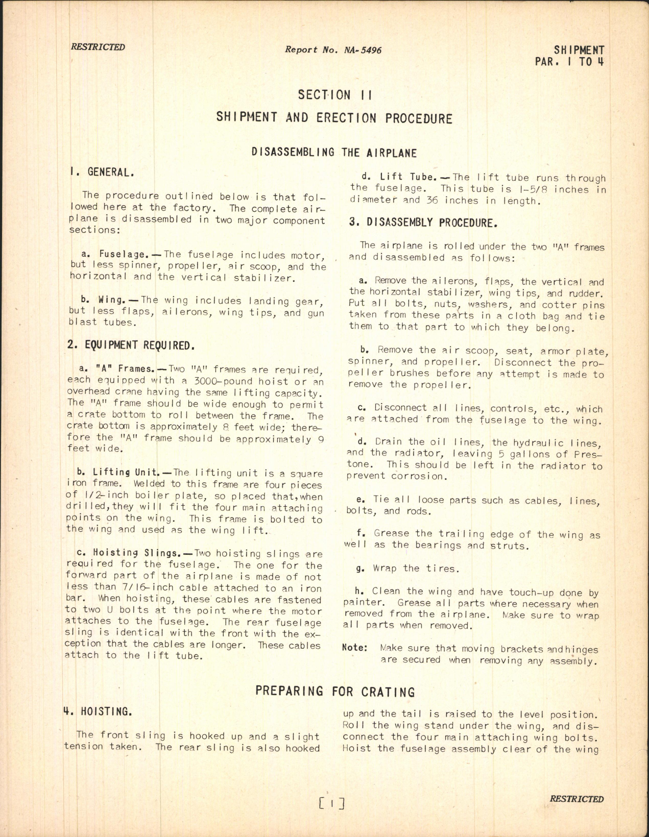 Sample page 7 from AirCorps Library document: Preliminary Service & Maintenance Instructions Handbook for the Fighter-Divebomber Model A-36A