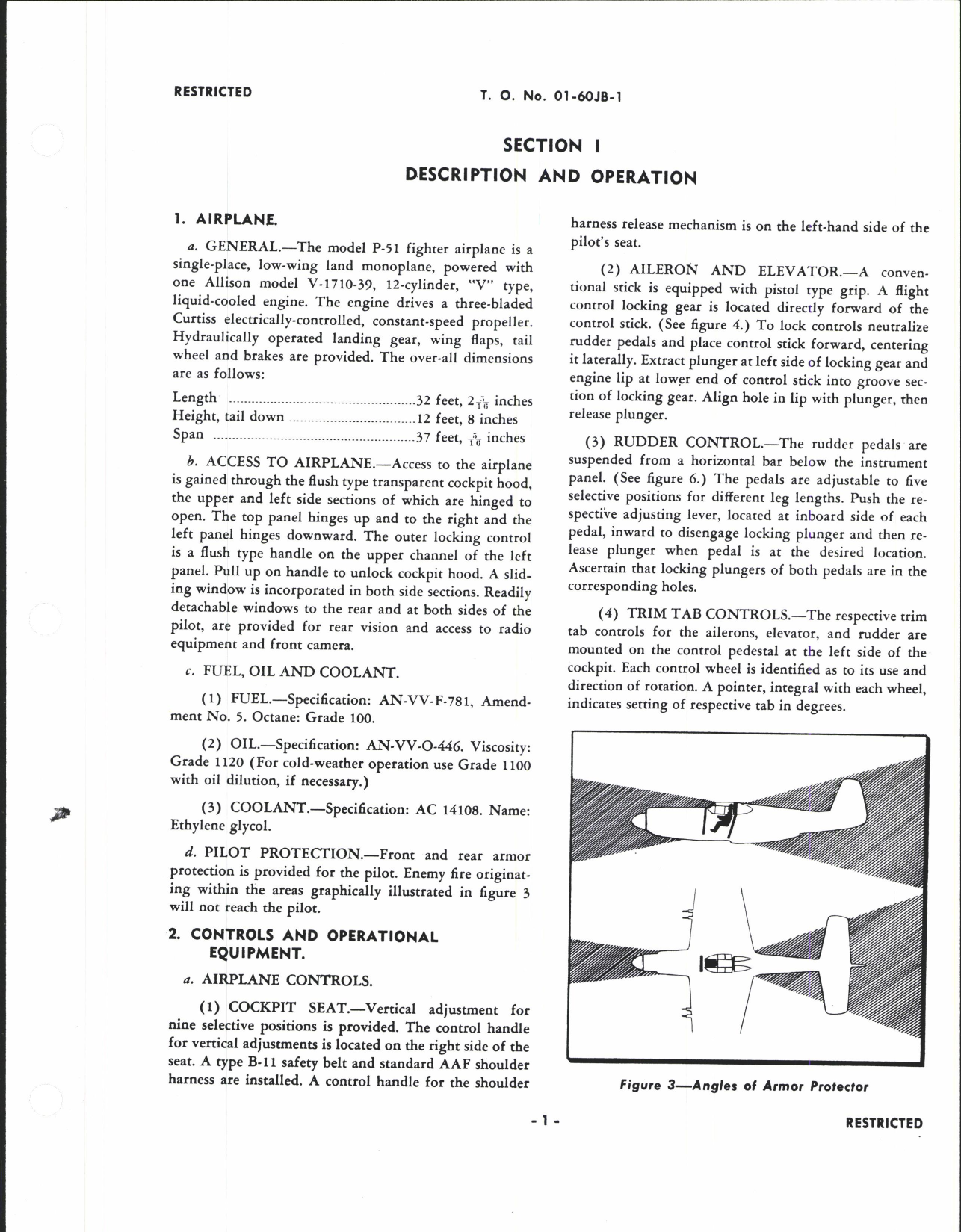 Sample page 7 from AirCorps Library document: Pilot's Handbook of Flight Operating Instructions for P-51 Airplane