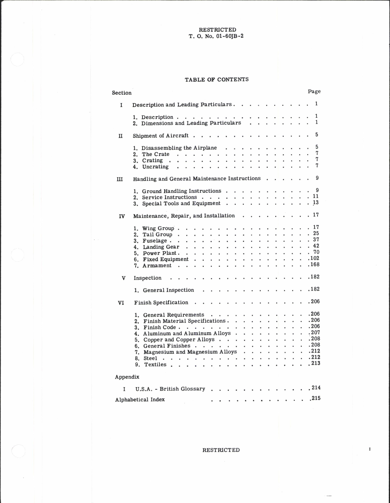 Sample page 5 from AirCorps Library document: Erection & Maintenance Instructions for P-51