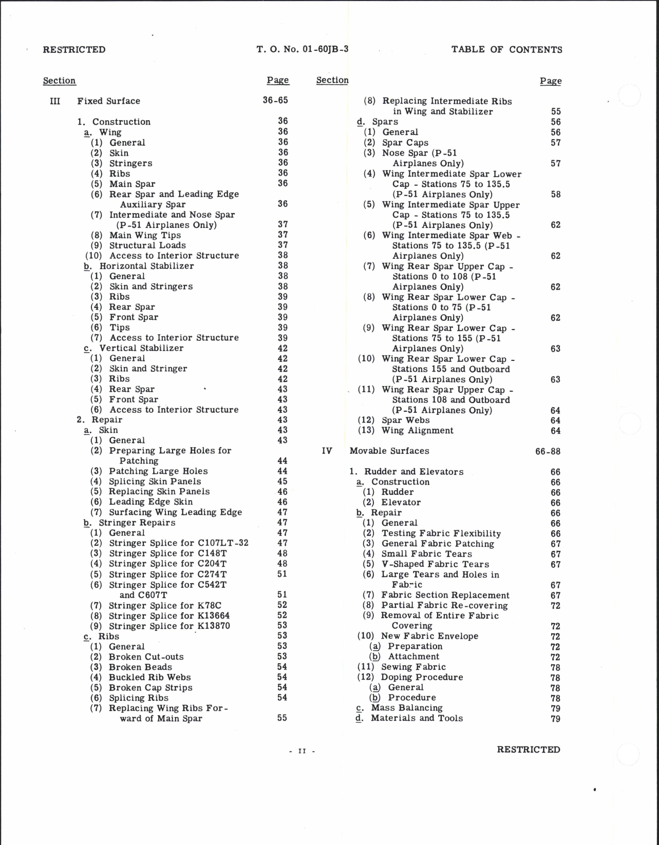 Sample page 6 from AirCorps Library document: Structural Repair Instructions for P-51