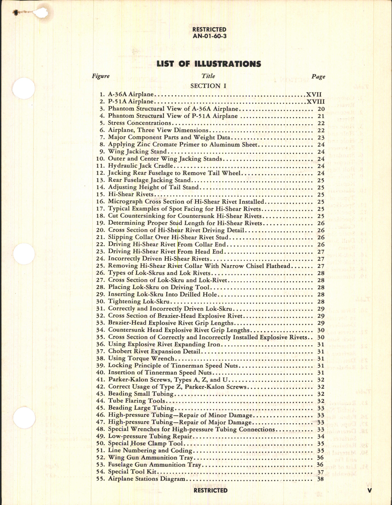 Sample page 7 from AirCorps Library document: Structural Repair Instructions for Army Models A-36A and P-51A