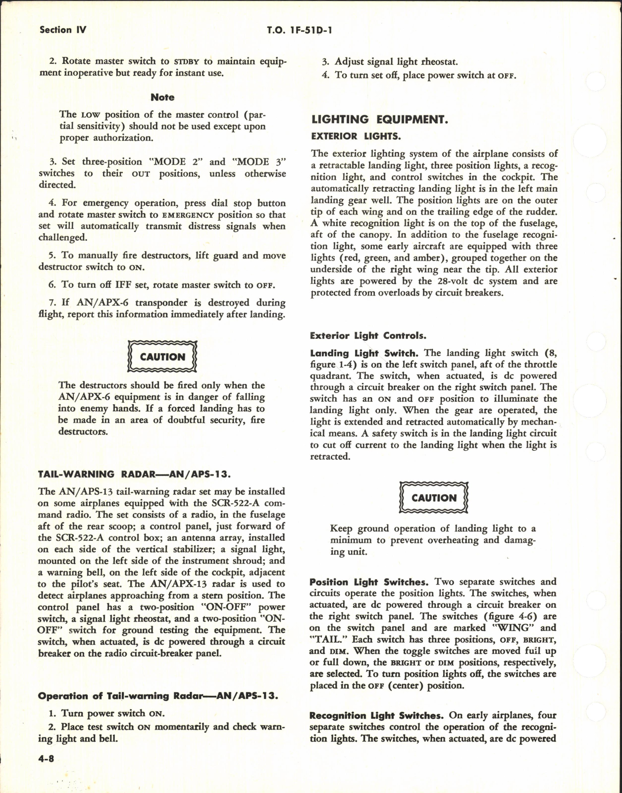 Sample page 8 from AirCorps Library document: Pilot's Flight Instructions for F-51D