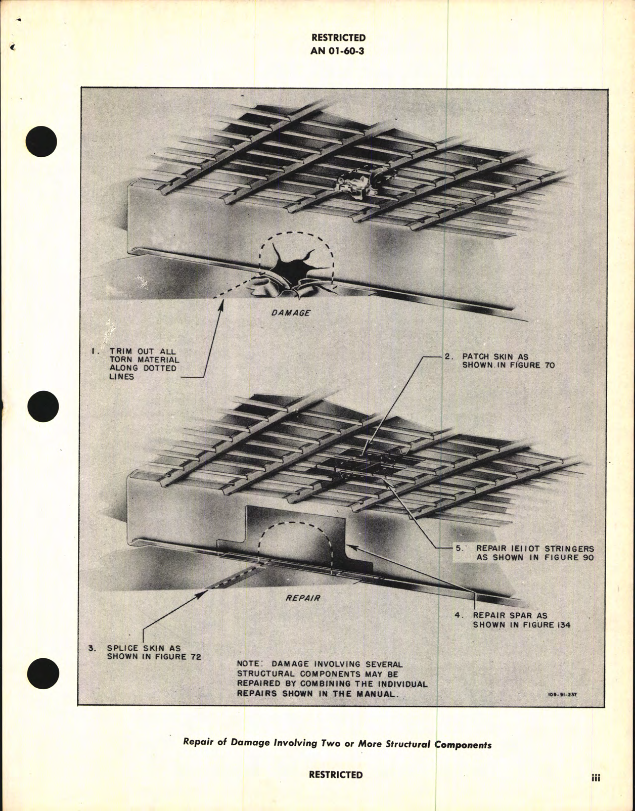 Sample page 5 from AirCorps Library document: Structural Repair Instructions for A-36 Series and P-51 Series