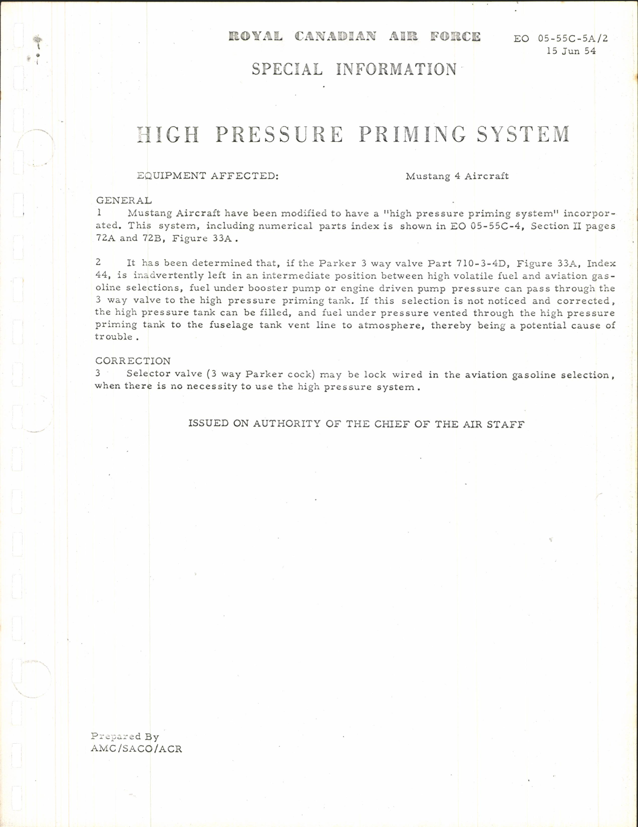 Sample page 7 from AirCorps Library document: List of Special Information for Mustang 4