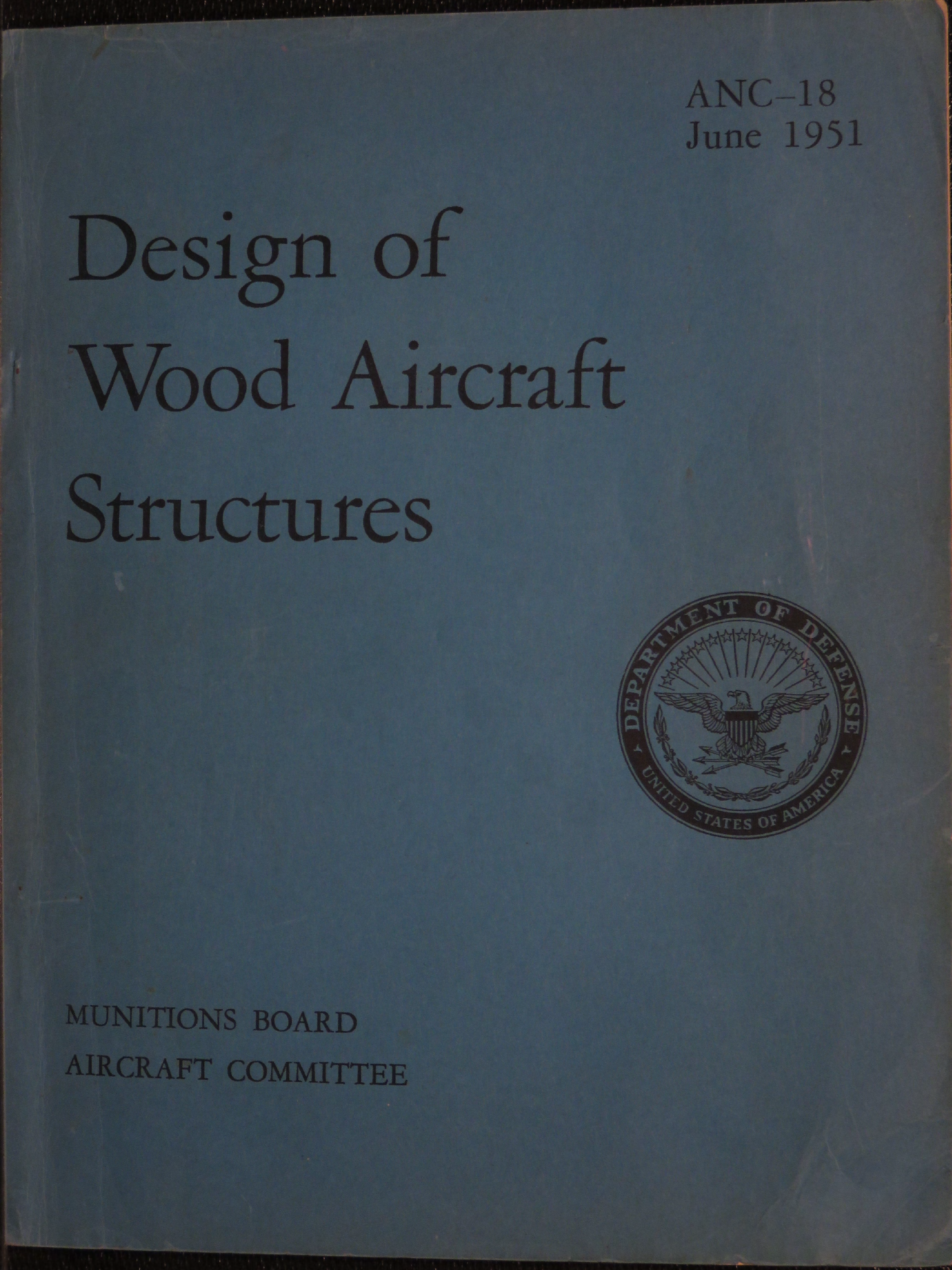 Sample page 1 from AirCorps Library document: Design of Wood Aircraft Structures