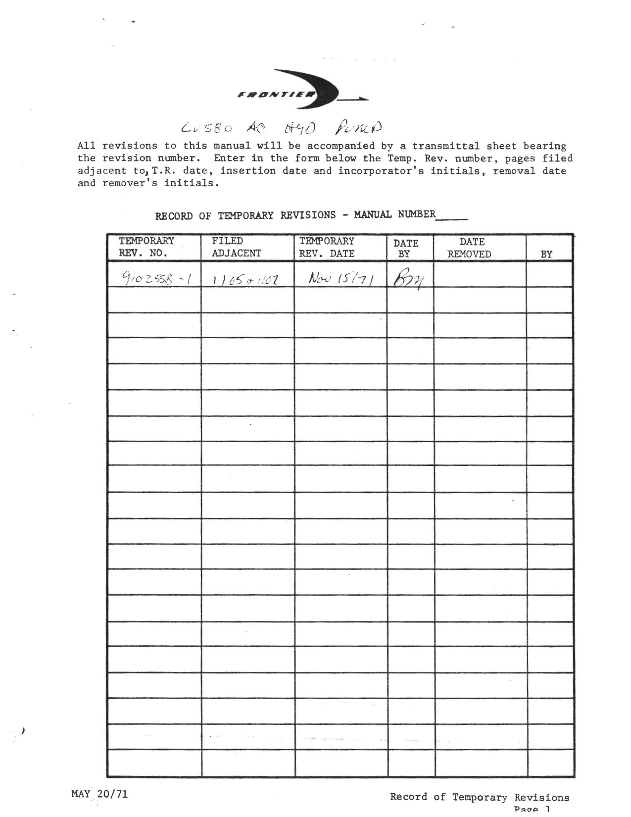 Sample page 5 from AirCorps Library document: Repair & Overhaul Manual for Hydraulic Pump AS-19593 Rev. 3