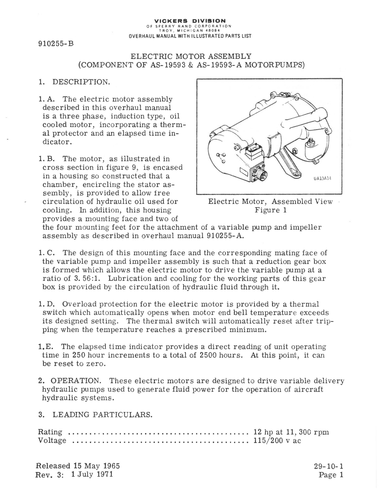 Sample page 7 from AirCorps Library document: Repair & Overhaul Manual for Electric Motor AS-19593 & -A Rev. 3