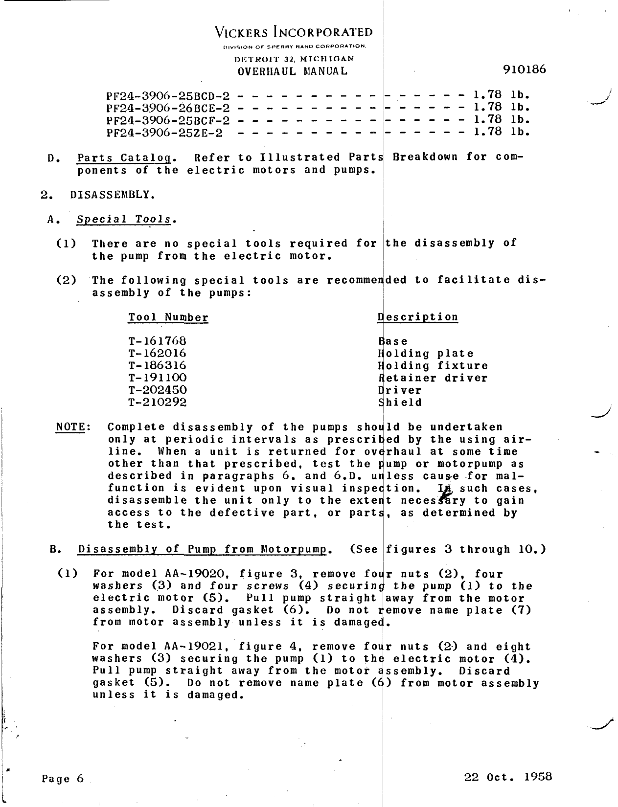 Sample page 7 from AirCorps Library document: Overhaul Manual for PN-3906-2 & PF-3906-2 Constant Displacement Hydraulic Pumps