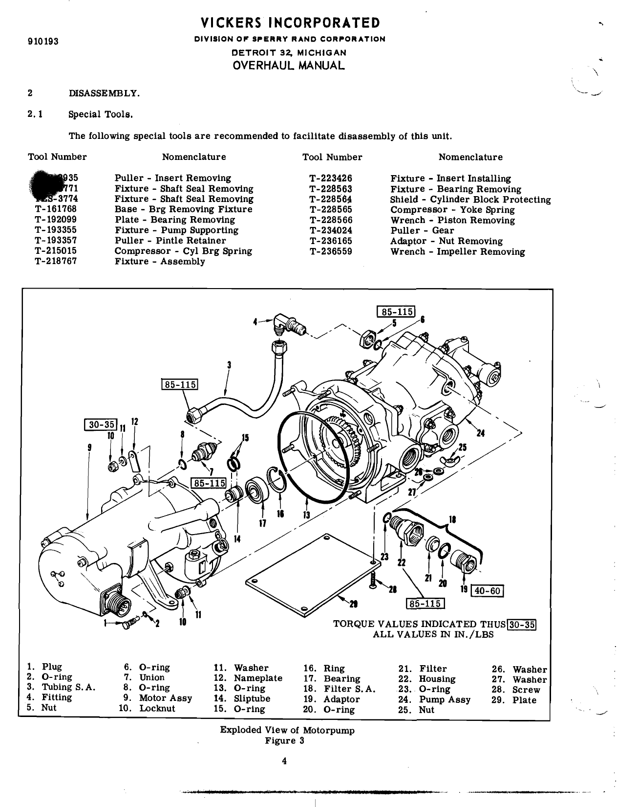 Sample page 5 from AirCorps Library document: Overhaul Manual for Electrically Driven Variable Displacement Hydraulic Motorpumps EA-50182-1B, -1C, -3B, -4 & -5