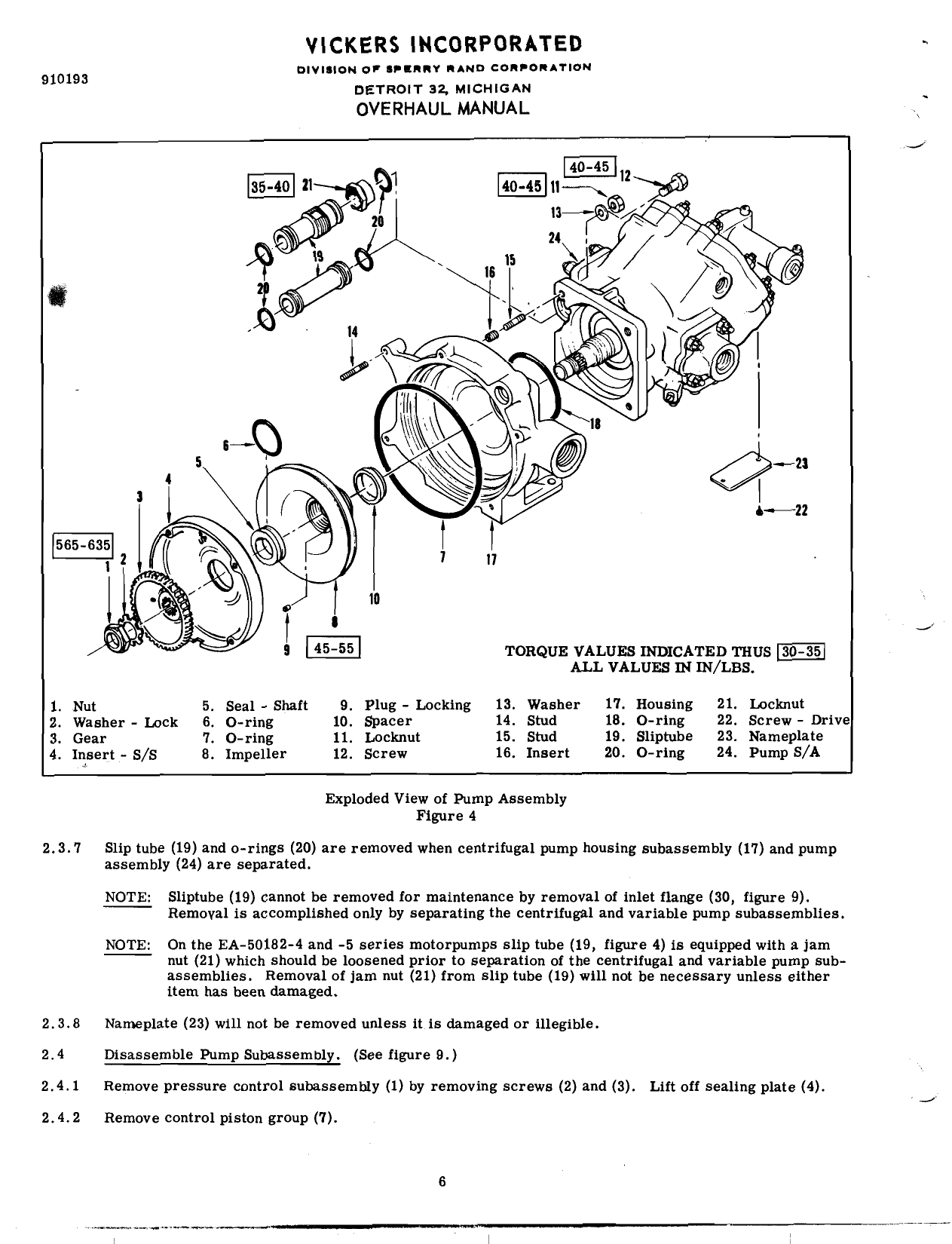 Sample page 7 from AirCorps Library document: Overhaul Manual for Electrically Driven Variable Displacement Hydraulic Motorpumps EA-50182-1B, -1C, -3B, -4 & -5