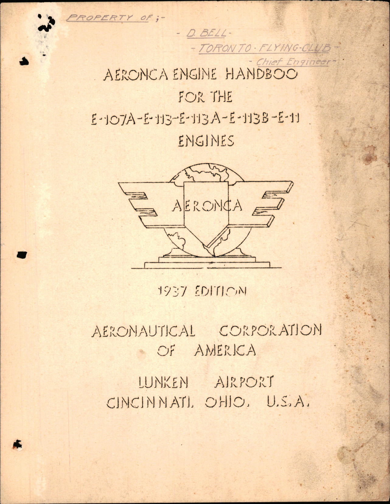 Sample page 1 from AirCorps Library document: Handbook for E-107A, E-113, E-113A, E-113B, and E-11 Engines 