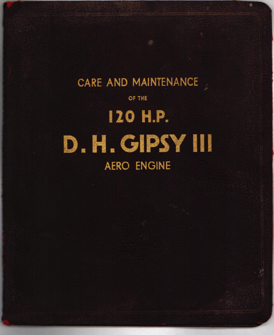 Sample page 1 from AirCorps Library document: Care and Maintenance of the 120 HP D.H. Gipsy III Aero Engine