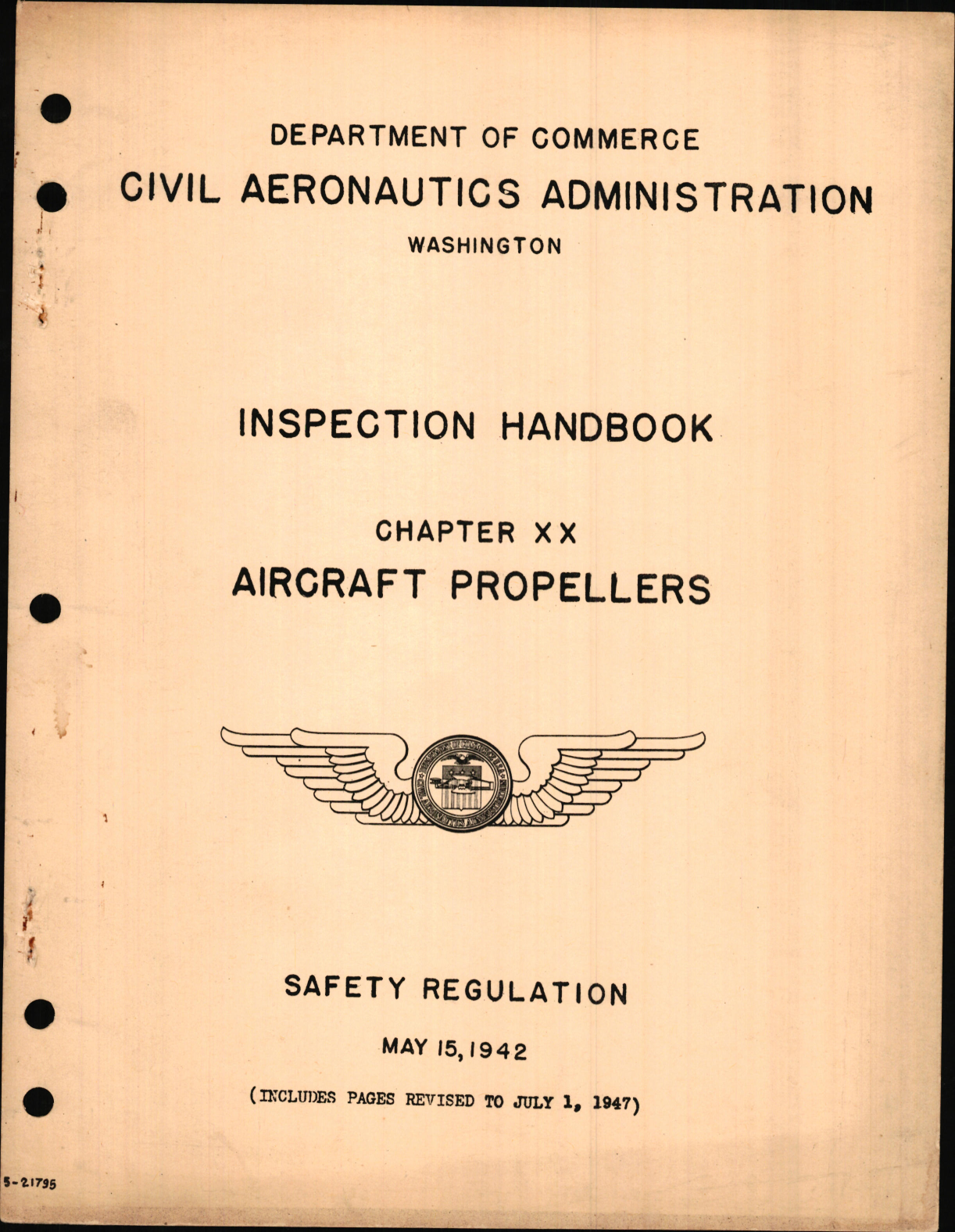Sample page 1 from AirCorps Library document: Inspection Handbook for Aircraft Propellers