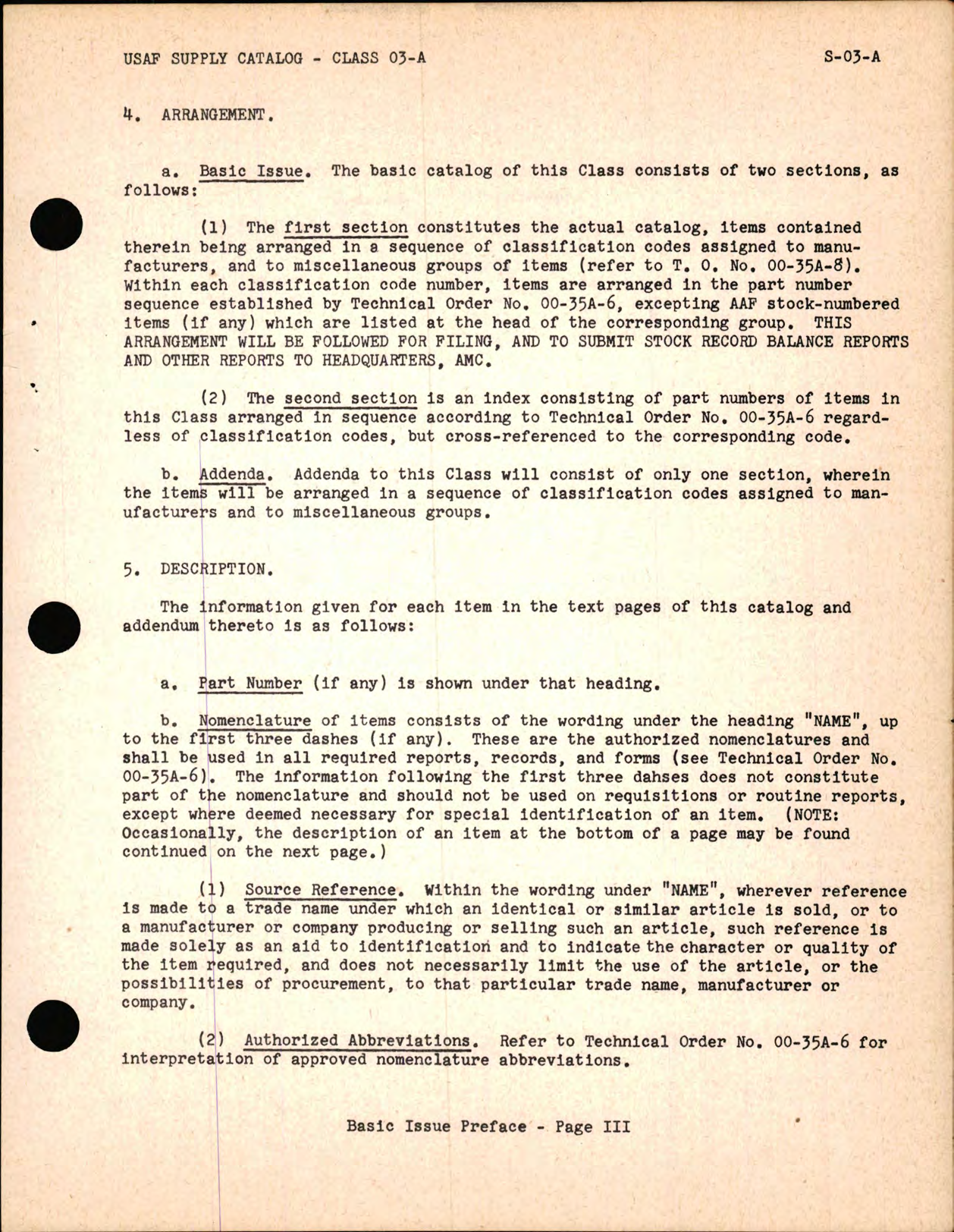 Sample page 5 from AirCorps Library document: USAF Supply Catalog Class 03-A Code 4000 Propellers and Related Parts