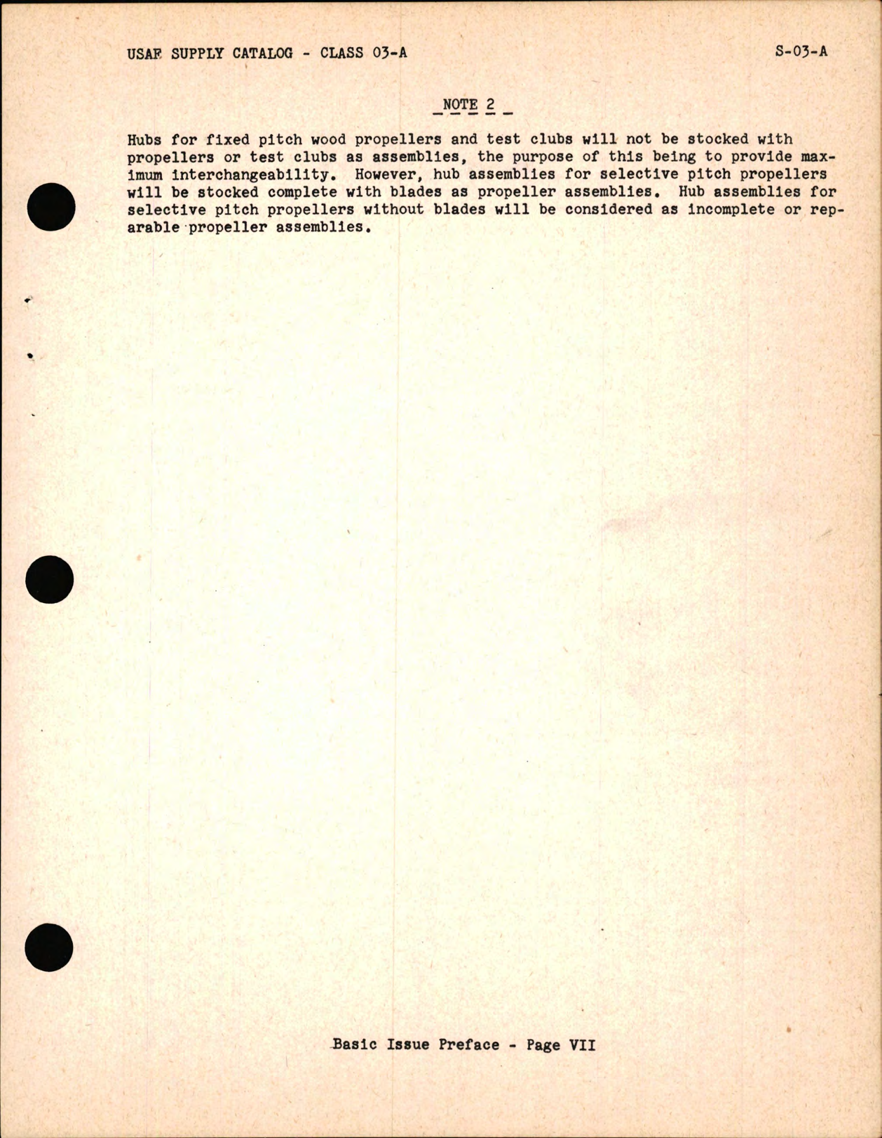 Sample page 9 from AirCorps Library document: USAF Supply Catalog Class 03-A Code 4000 Propellers and Related Parts
