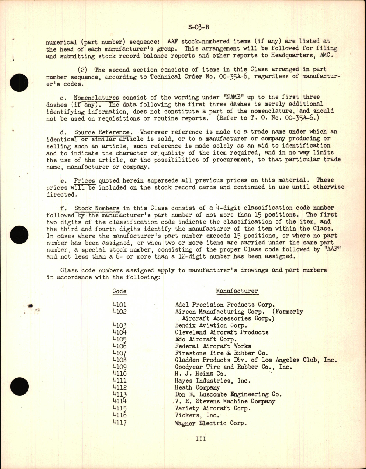 Sample page 5 from AirCorps Library document: Stock List for Class 03-B Wheels, Brakes Skis, Floats, & Related Parts