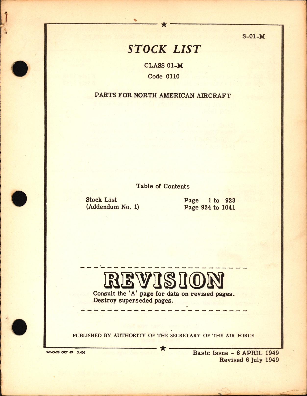 Sample page 1 from AirCorps Library document: Parts for North American Aircraft