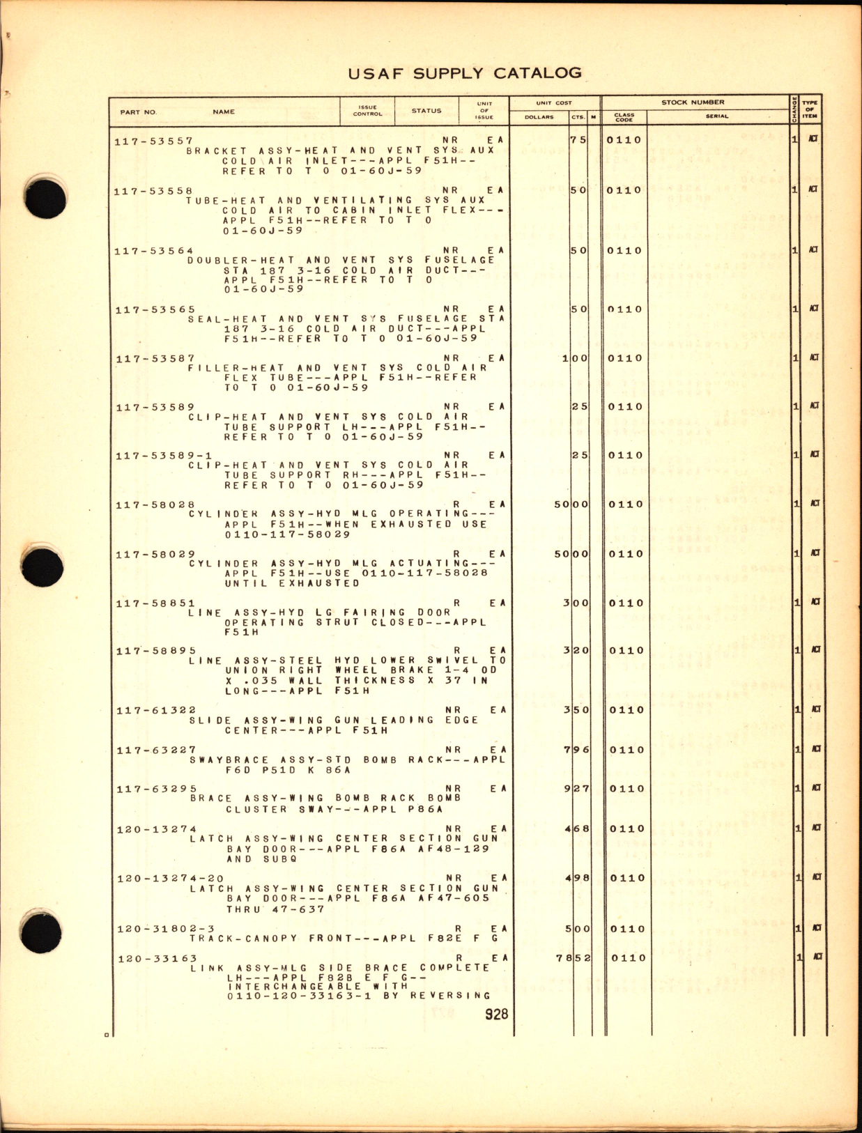 Sample page 7 from AirCorps Library document: Parts for North American Aircraft