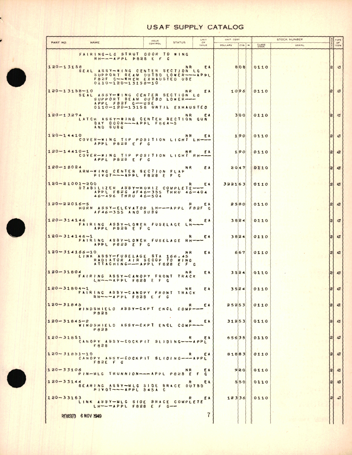 Sample page 9 from AirCorps Library document: Parts for North American Aircraft