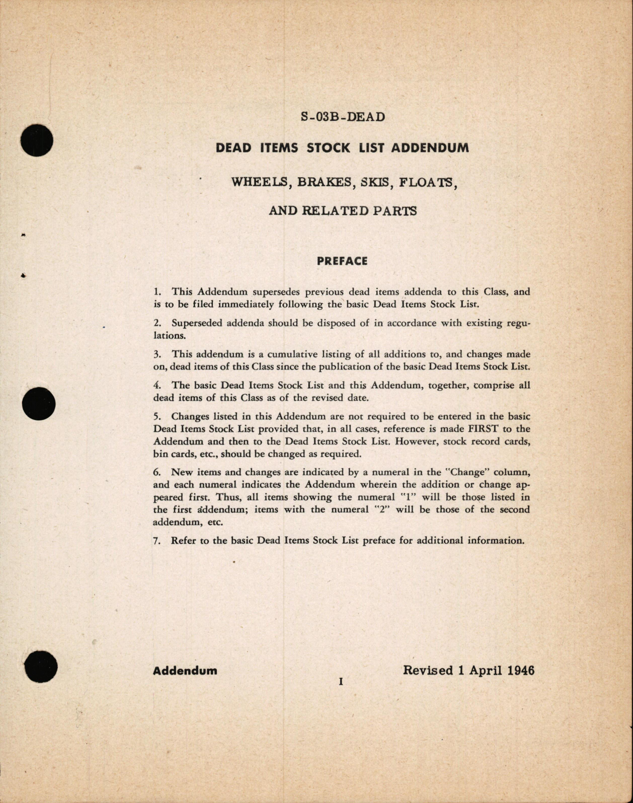 Sample page 5 from AirCorps Library document: Dead Items Stock List for Class 03-B (Code 4100), Wheels, Brakes, Skis, Floats, & Related Parts
