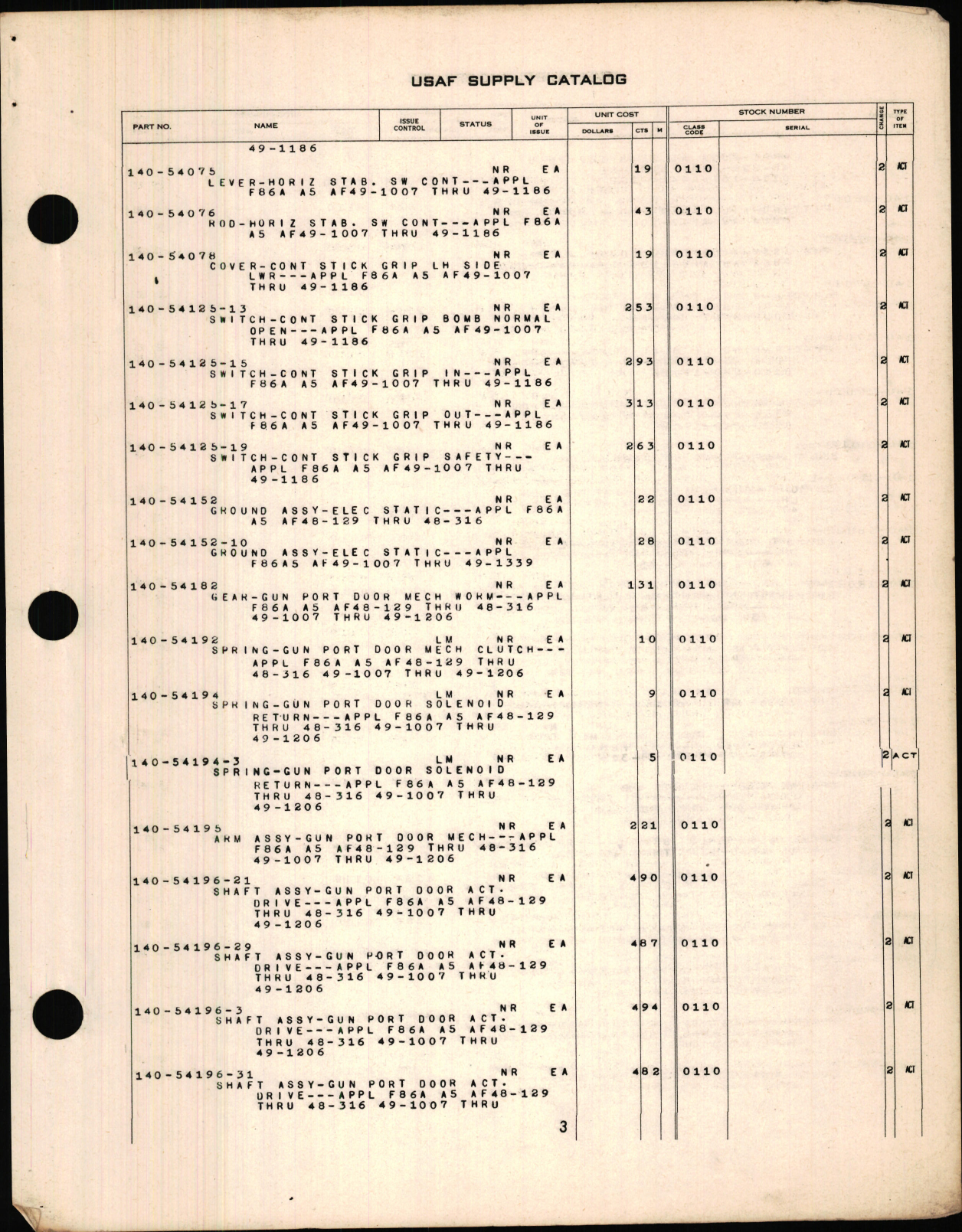 Sample page 7 from AirCorps Library document: Parts for North American Aircraft,