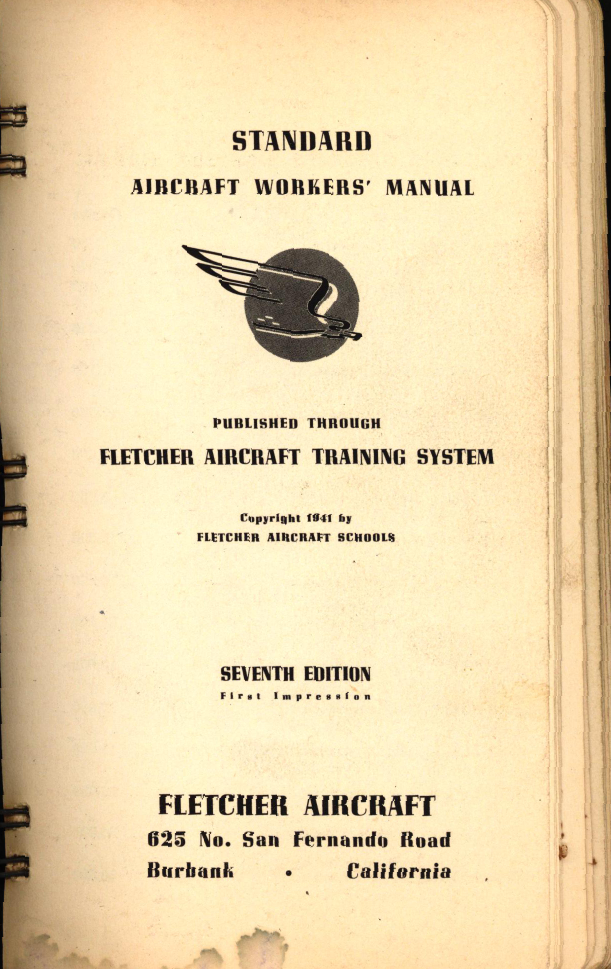 Sample page 1 from AirCorps Library document: Standard Aircraft Worker's Manual (Pocket Edition)