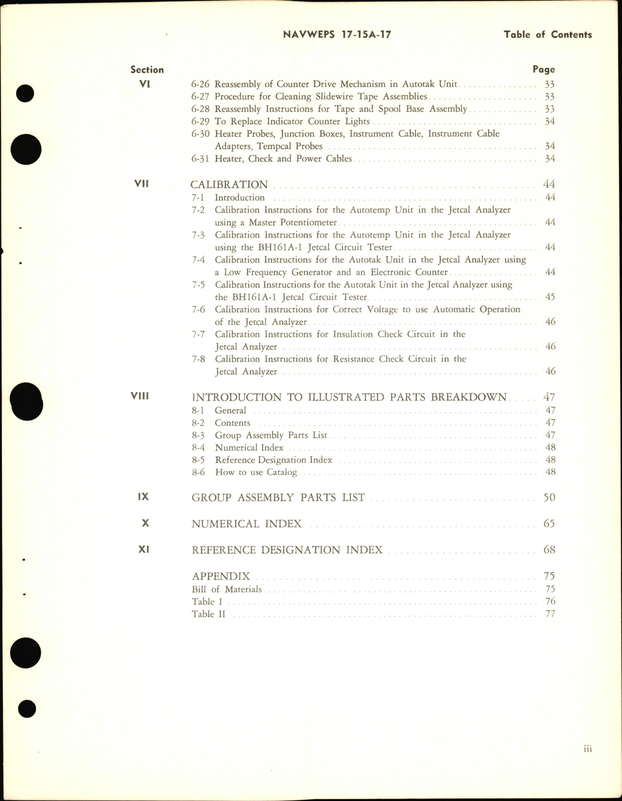 Sample page 5 from AirCorps Library document: Operation, Service, &  Overhaul Instructions with Illustrated Parts Breakdown for Jetcal Analyzer Model BH109C