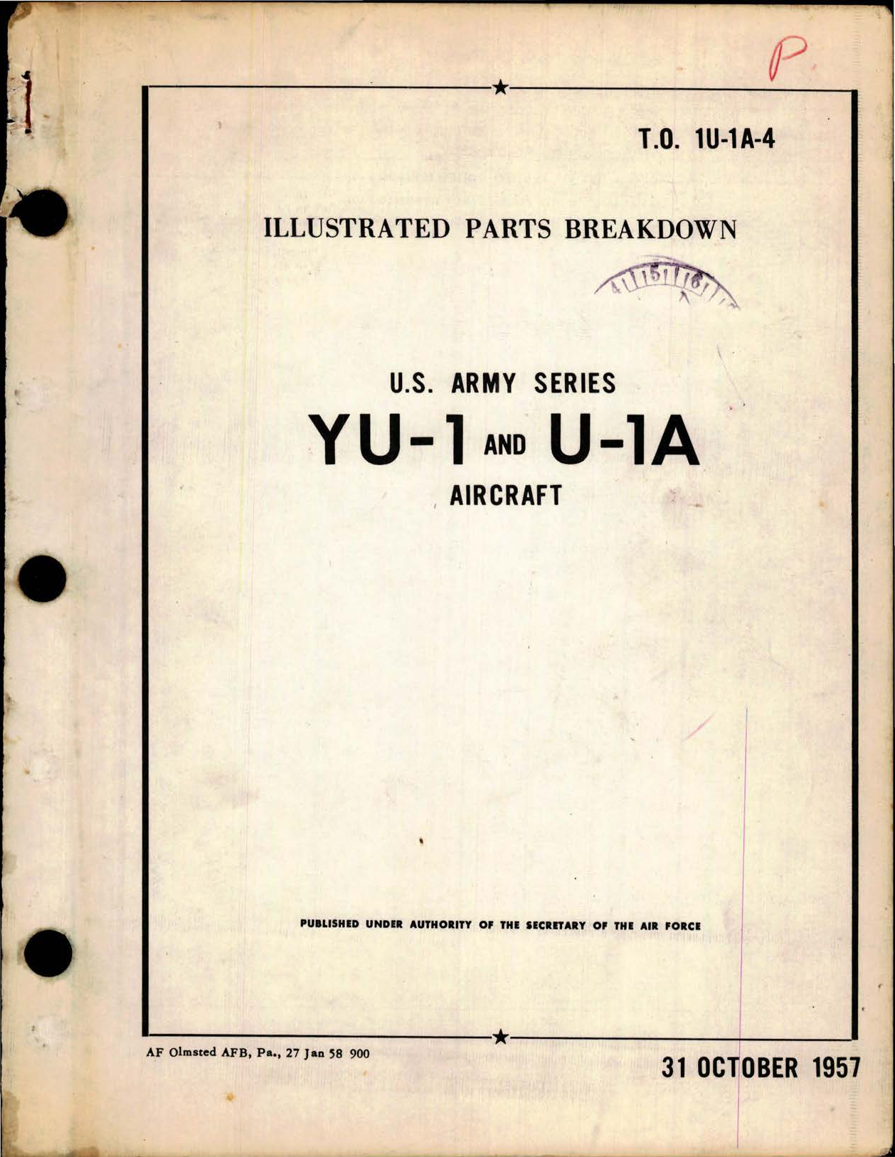 Sample page 1 from AirCorps Library document: Illustrated Parts Breakdown for YU-1 and U-1A