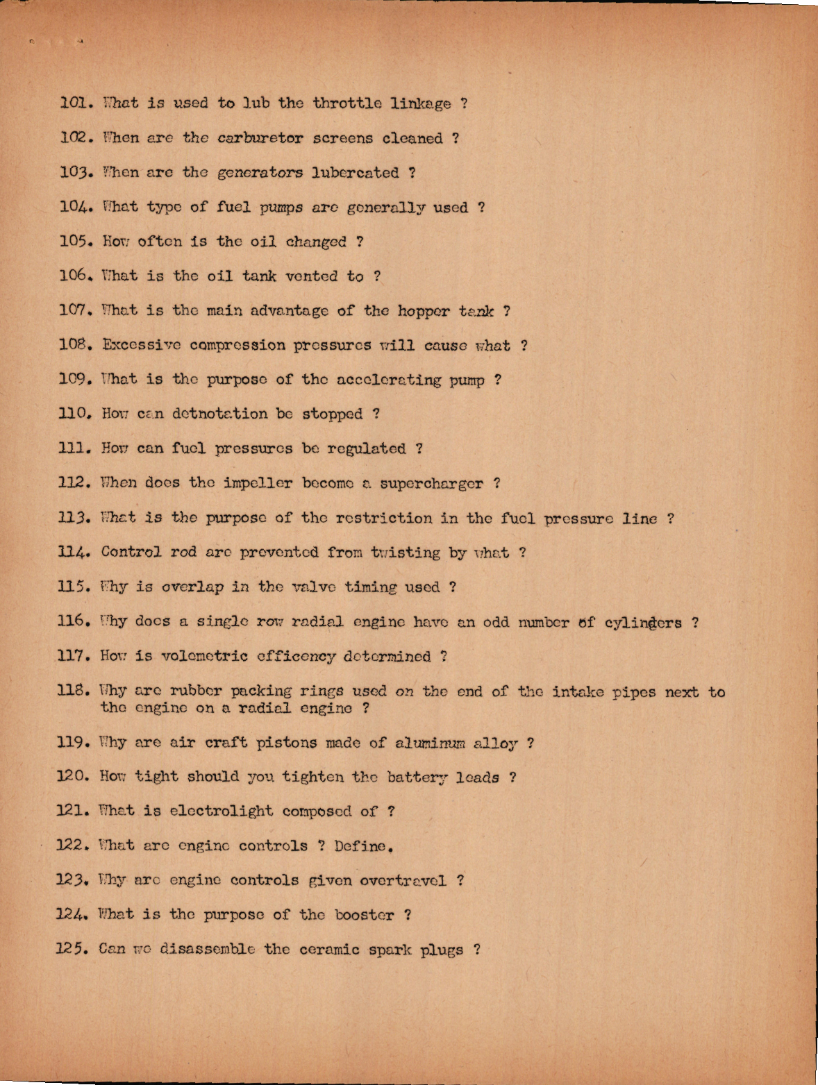 Sample page 5 from AirCorps Library document: Questions of Engine Operation