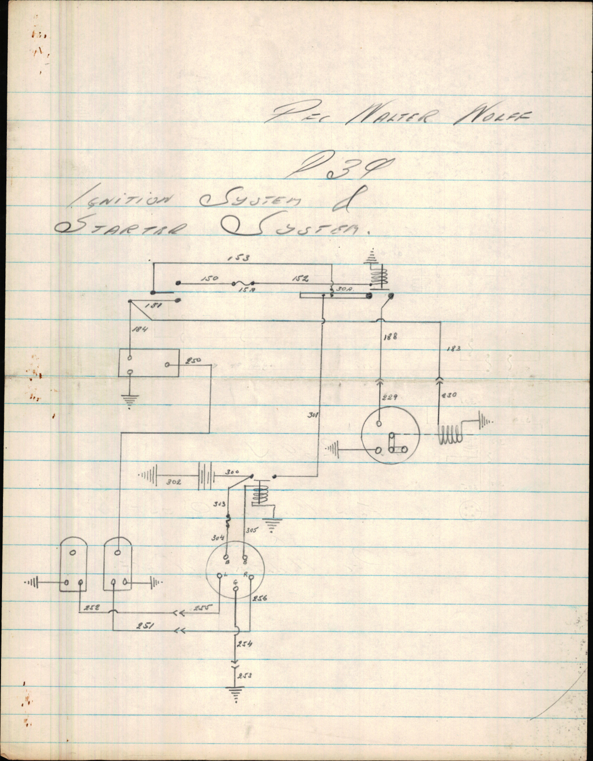 Sample page 1 from AirCorps Library document: Notes on the P-39 Ignition, Starter, and Flap Control System 