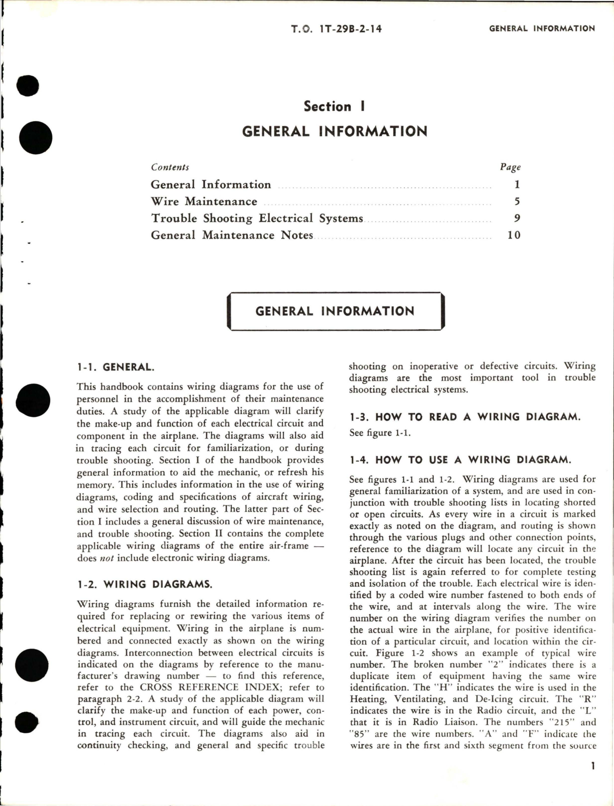 Sample page 9 from AirCorps Library document: Maintenance for Wiring Data - T-29B and T-29C 
