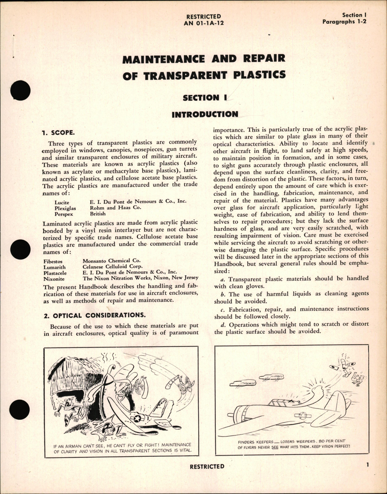 Sample page 7 from AirCorps Library document: Maintenance and Repair of Transparent Plastics