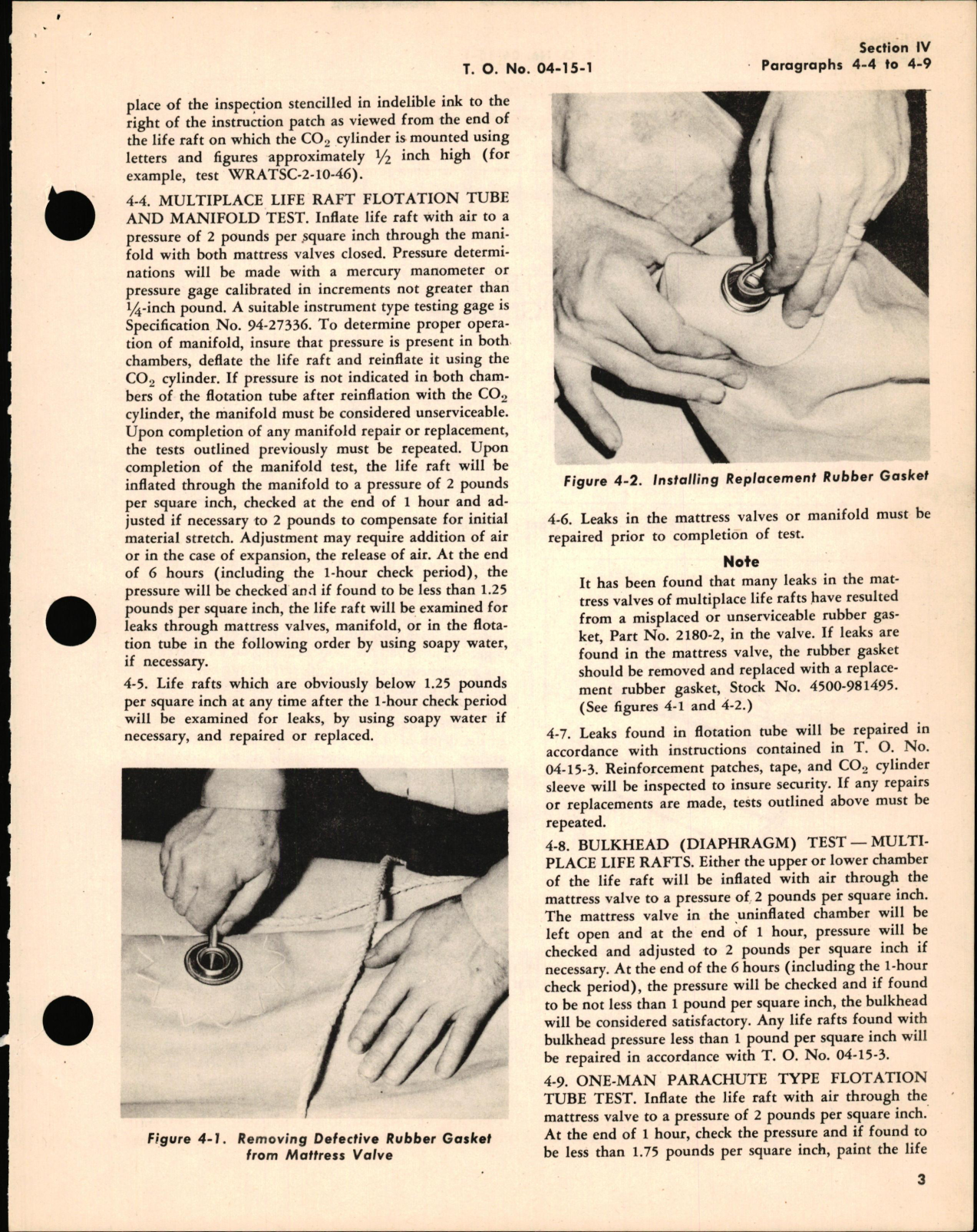 Sample page 7 from AirCorps Library document: Operation & Service Instructions with Accessory Parts List for Life Rafts, 
