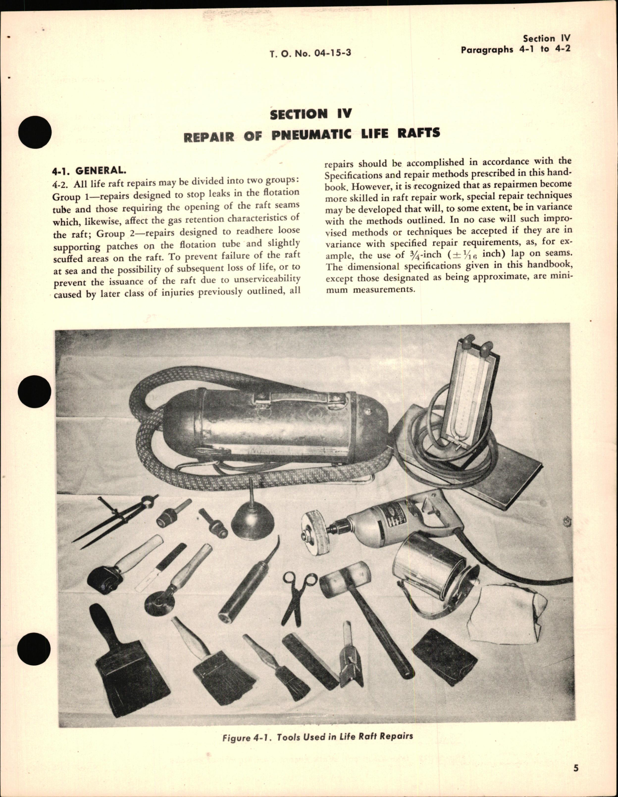 Sample page 9 from AirCorps Library document: Instructions for Life Raft Repair