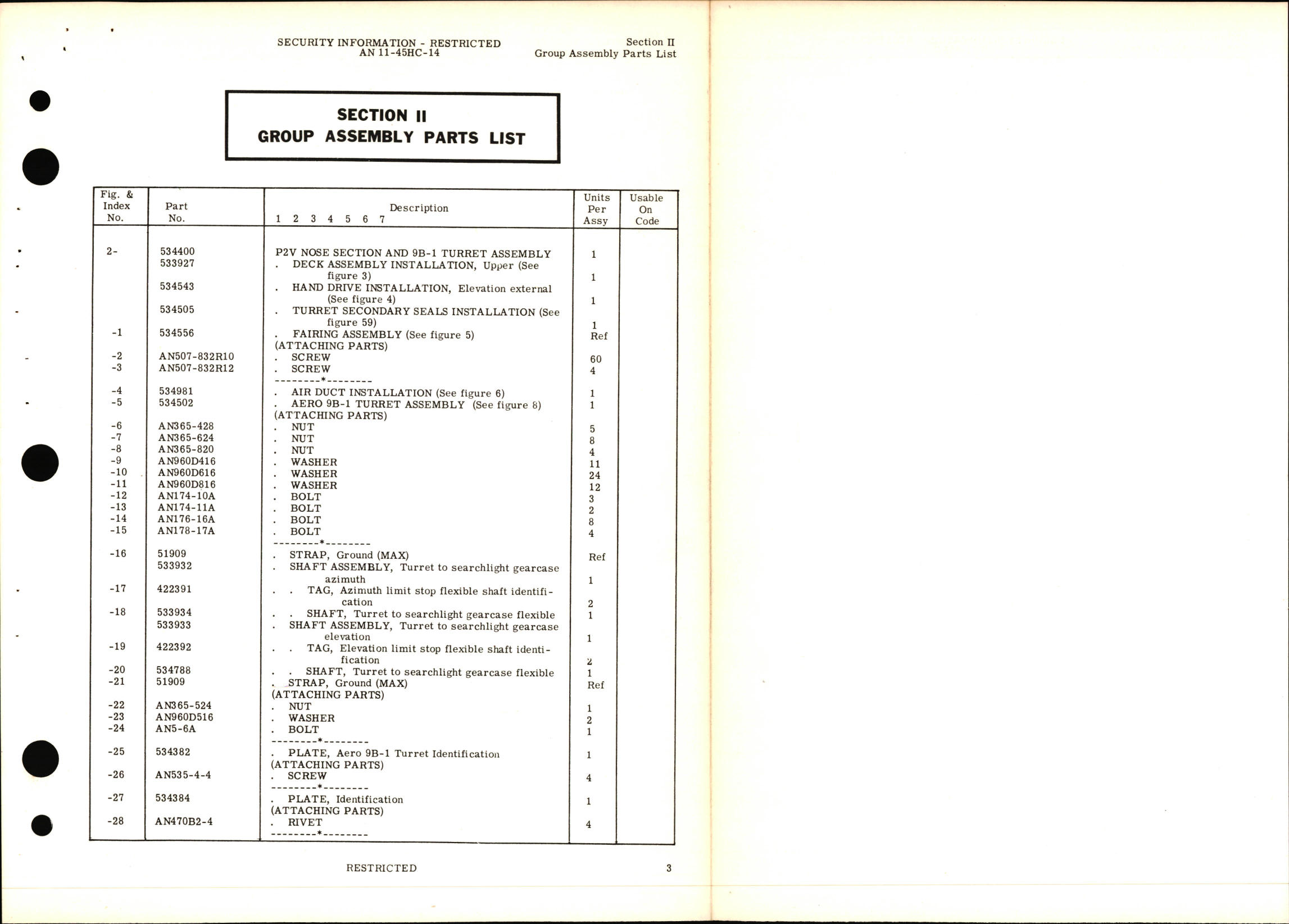 Sample page 9 from AirCorps Library document: Illustrated Parts Breakdown for Aircraft Gun Turret Aero 9B-1