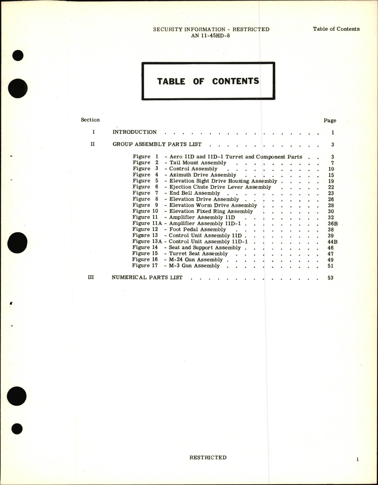 Sample page 5 from AirCorps Library document: Parts Catalog for Aircraft Gun Turret Aero 11D & 11D-1