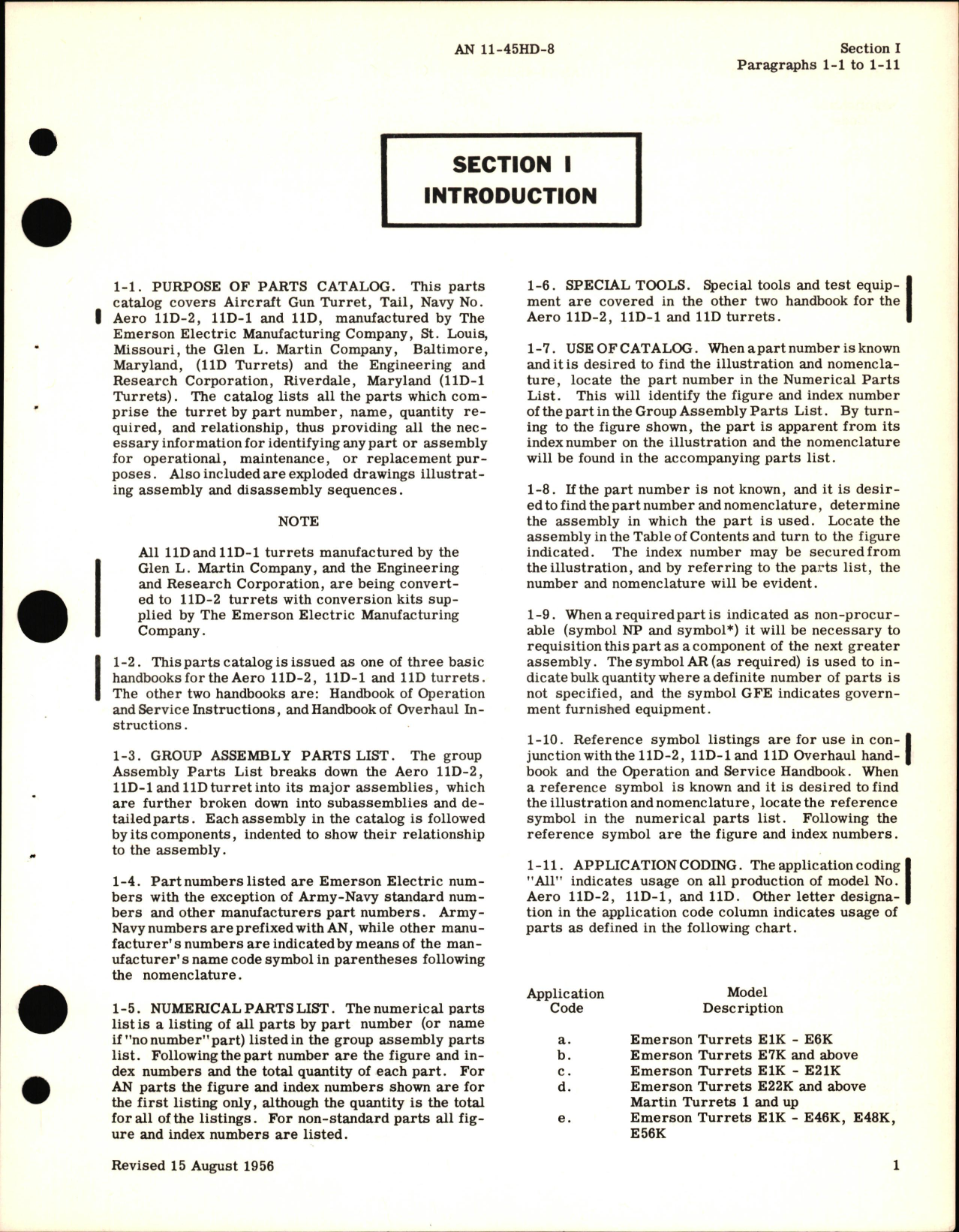 Sample page 5 from AirCorps Library document: Parts Catalog for Aircraft Gun Turret Aero 11D-2, 11D-1, & 11D