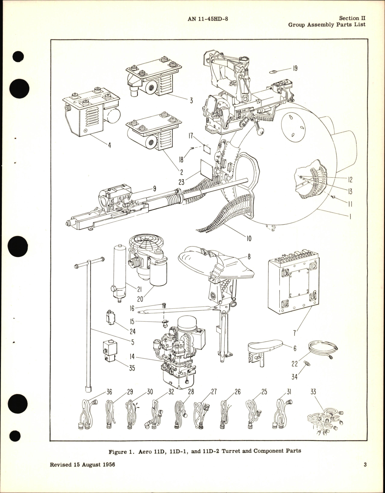 Sample page 9 from AirCorps Library document: Parts Catalog for Aircraft Gun Turret Aero 11D-2, 11D-1, & 11D
