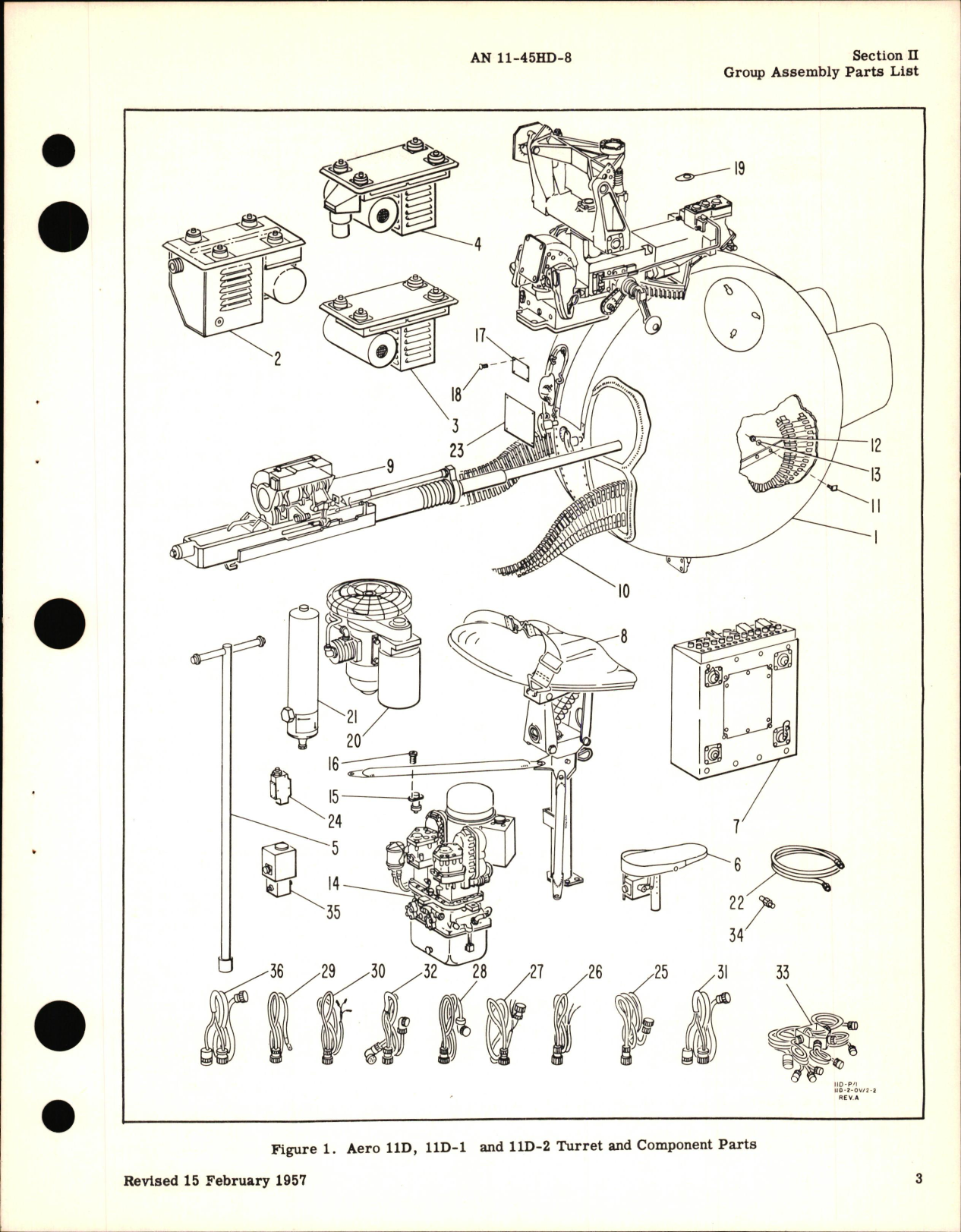 Sample page 7 from AirCorps Library document: Parts Catalog for Aircraft Gun Turret Aero 11D-2, 11D-1, & 11D
