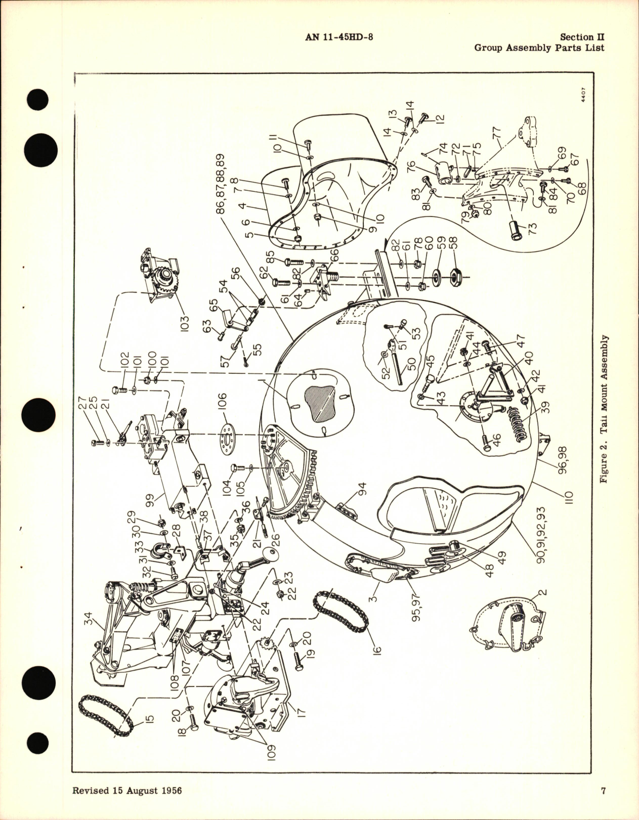 Sample page 9 from AirCorps Library document: Parts Catalog for Aircraft Gun Turret Aero 11D-2, 11D-1, & 11D