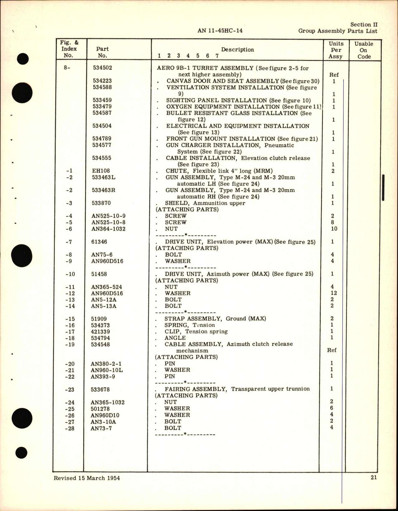 Sample page 7 from AirCorps Library document: Illustrated Parts Breakdown for Aircraft Gun Turret Aero 9B-1
