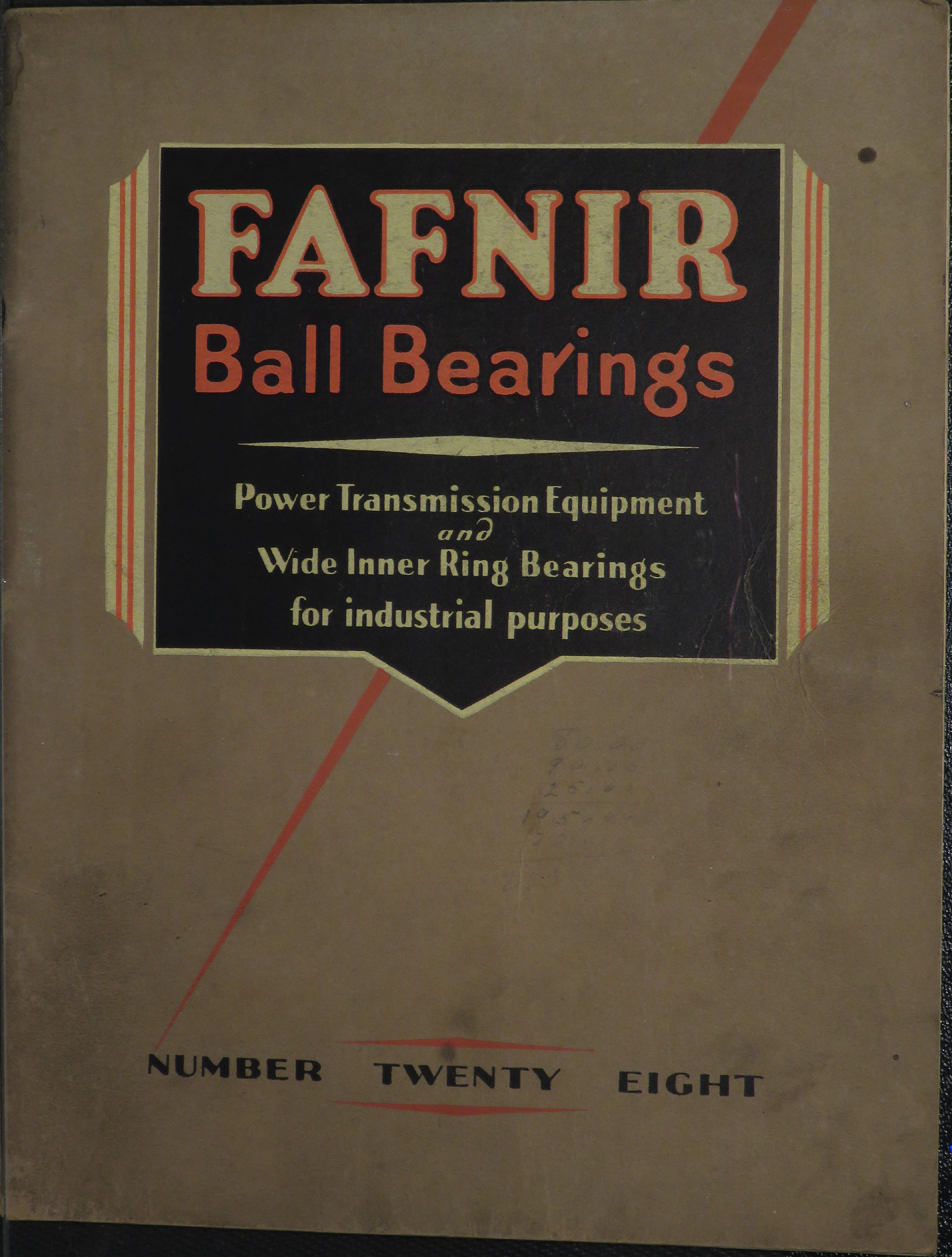 Sample page 1 from AirCorps Library document: General Catalog of Industrial Applications for Fafnir Ball Bearings