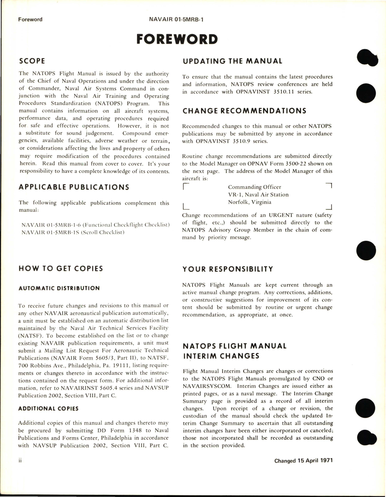 Sample page 8 from AirCorps Library document: Flight Manual for C-131