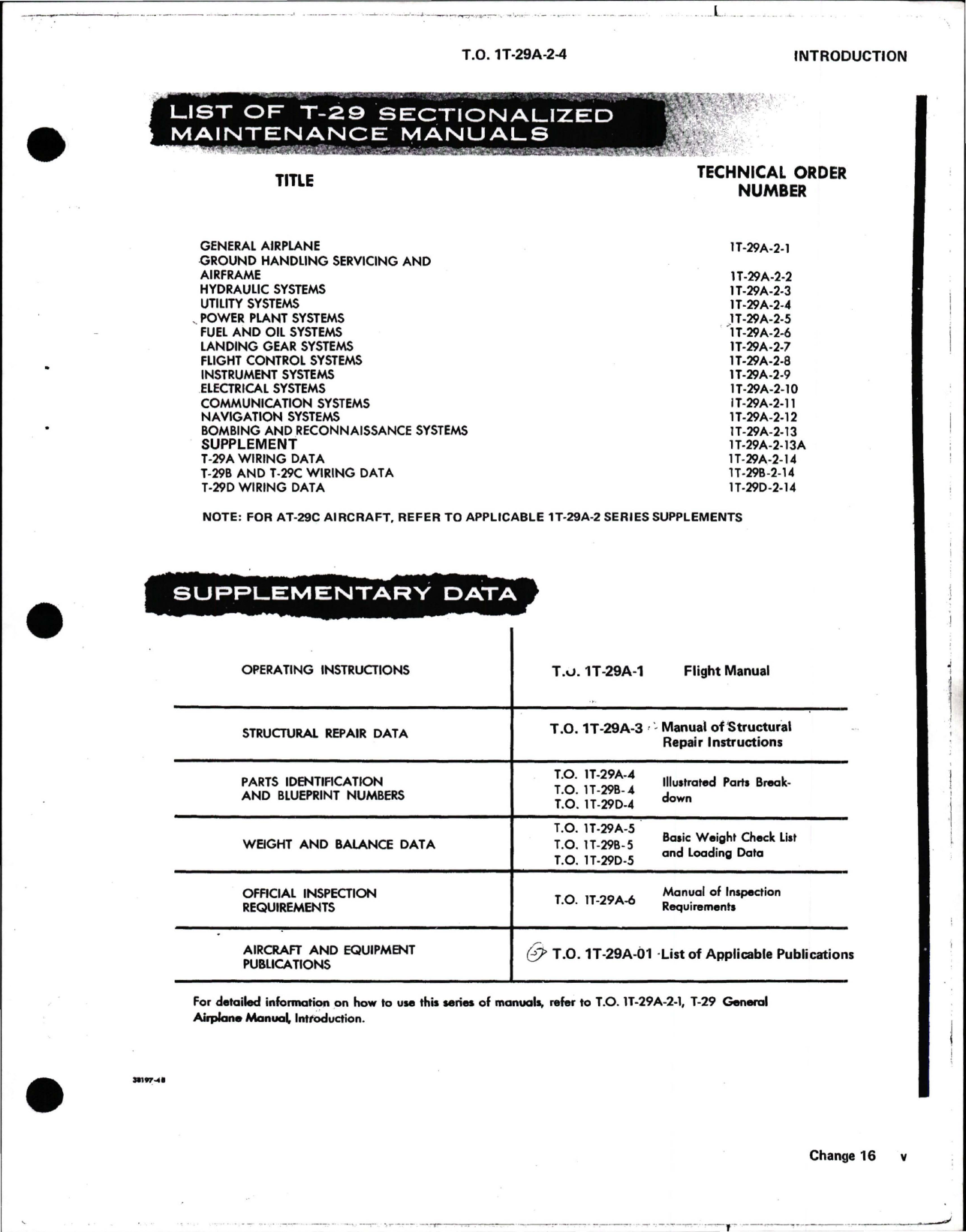 Sample page 7 from AirCorps Library document: Maintenance Manual for Utility Systems for T-29A, T-29B, T-29C, and T-29D