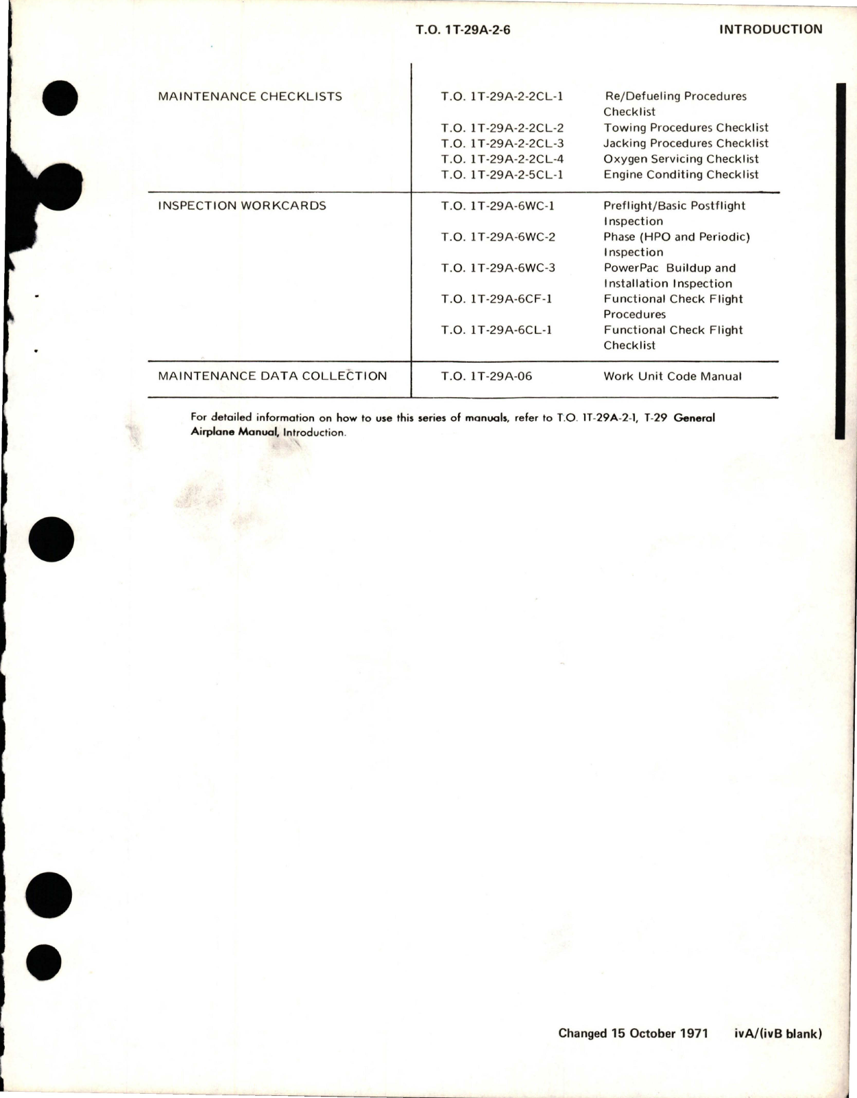 Sample page 7 from AirCorps Library document: Maintenance Manual for Fuel and Oil Systems for T-29A, T-29B, T-29C, and T-29D