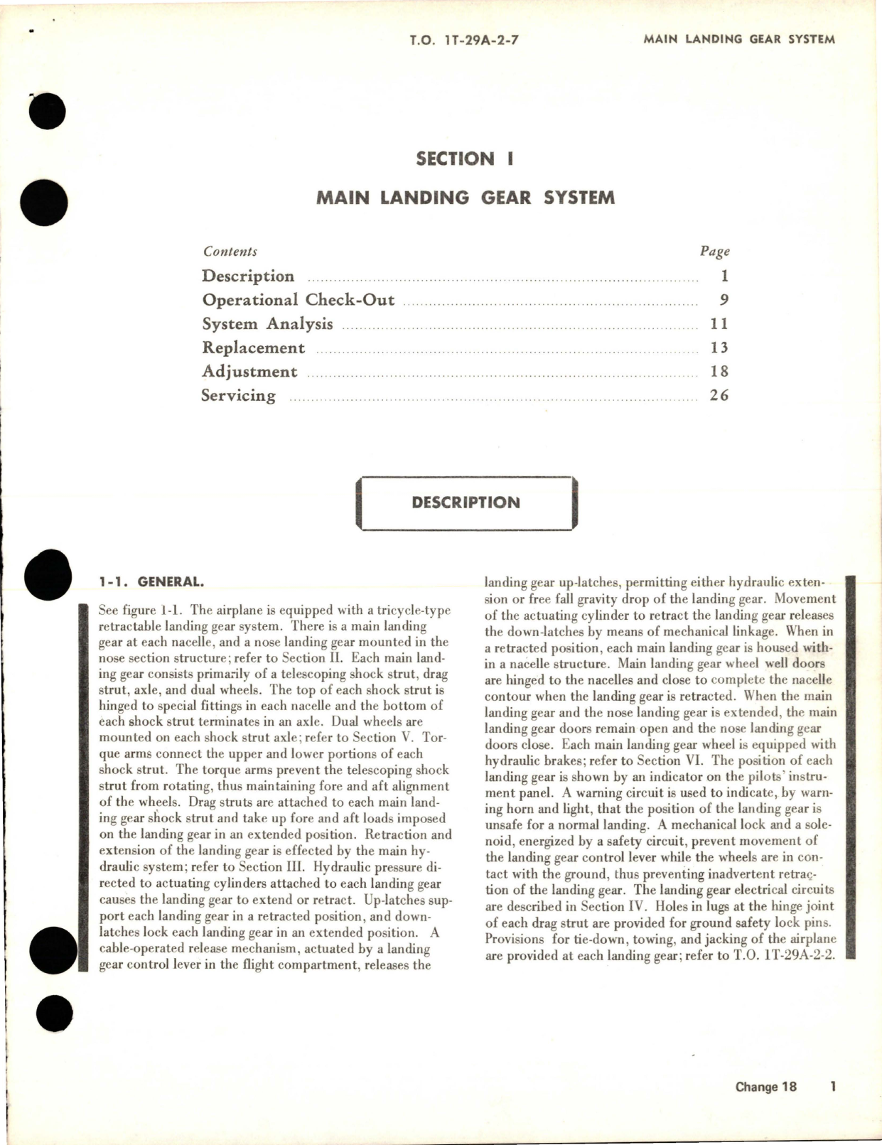 Sample page 9 from AirCorps Library document: Maintenance Instructions for Landing Gear Systems for T-29A, T-29B, T-29C and T-29A