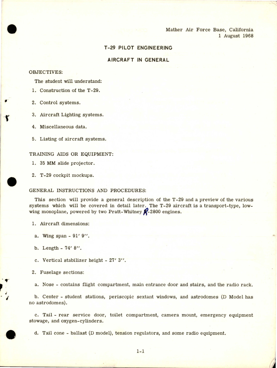 Sample page 5 from AirCorps Library document: Engineering Workbook for Pilots for T-29